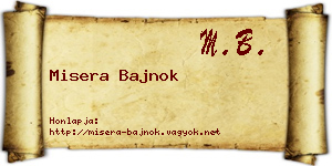 Misera Bajnok névjegykártya